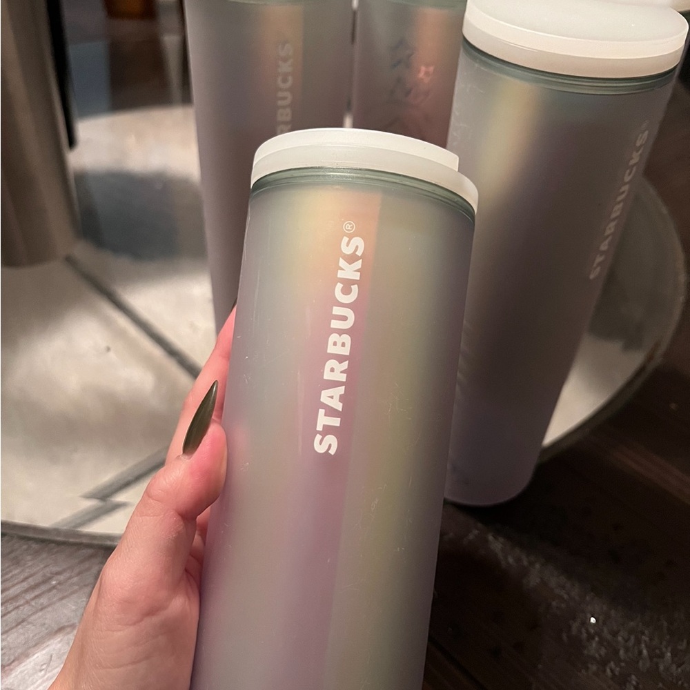 Starbucks Iridescent Tumbler with White Lid